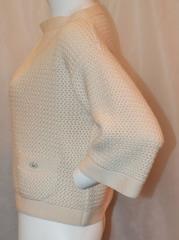 Chanel Ivory Cashmere Oversized Knitted Sweater Top - 2007 - 42
