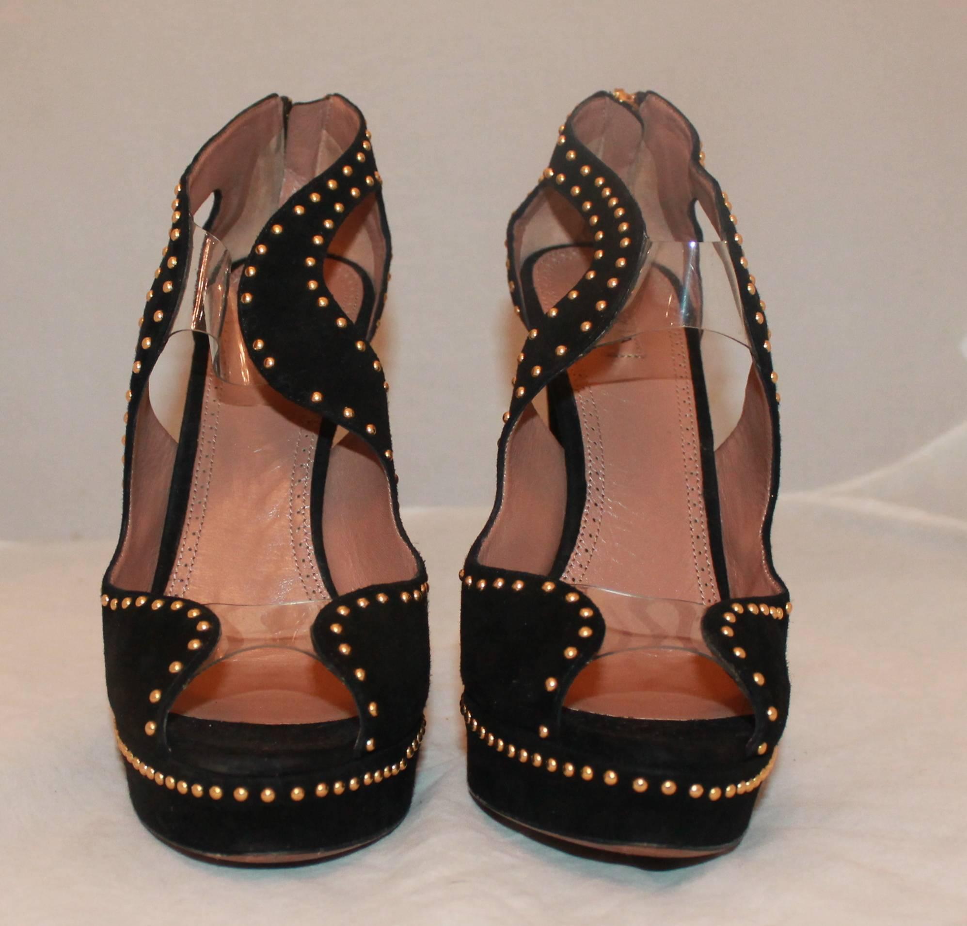 alaia gold shoes