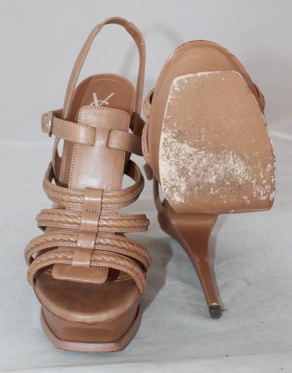 cadabra strappy platform heel | tan main image 1