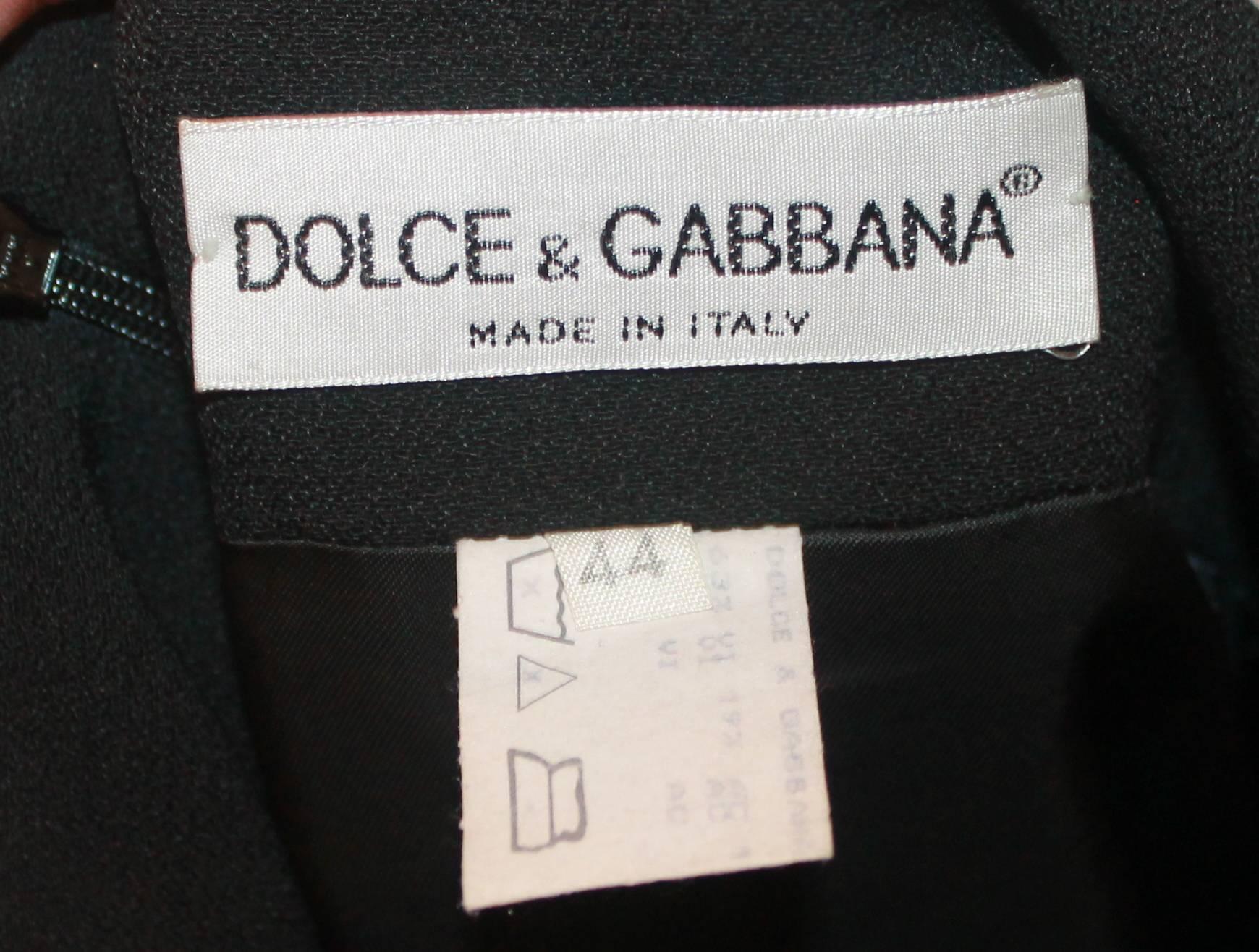 Dolce & Gabbana Black Maxi Skirt with Beaded Fringe Vest & Tassels- 6 2