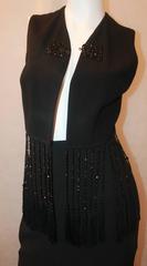 Dolce & Gabbana Black Maxi Skirt with Beaded Fringe Vest & Tassels- 6