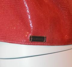 Chanel Rose Lizard Embossed Leather Vest with Front Zip - 38 - circa 2001
