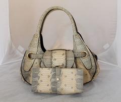 Jimmy Choo Beige Python Small Shoulder Bag