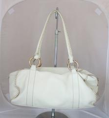 Emanuel Ungaro Ivory Leather Shoulder Bag