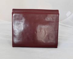 Christian Dior Vintage Burgundy Leather Clutch with Bow - circa 1990's