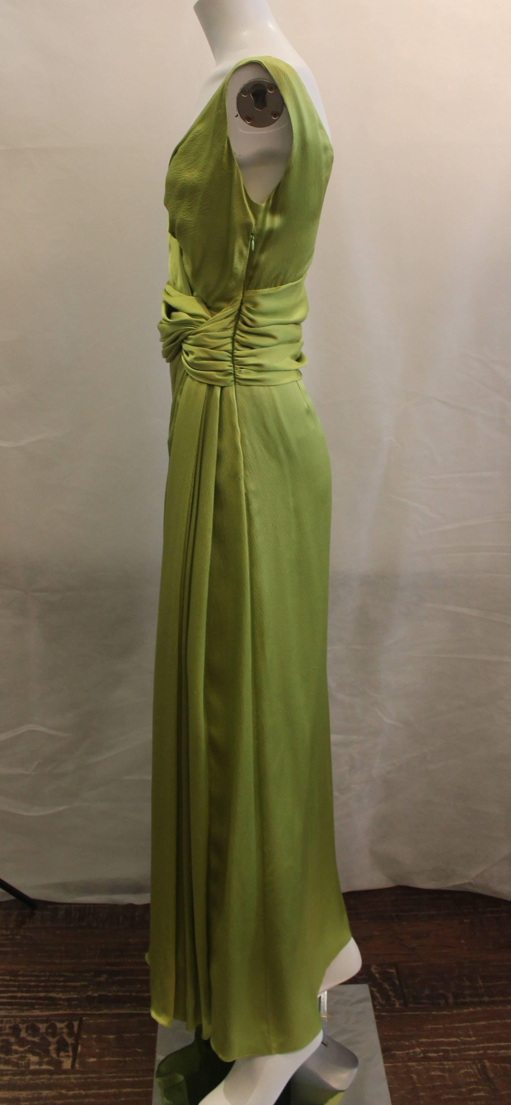 chartreuse dior dress