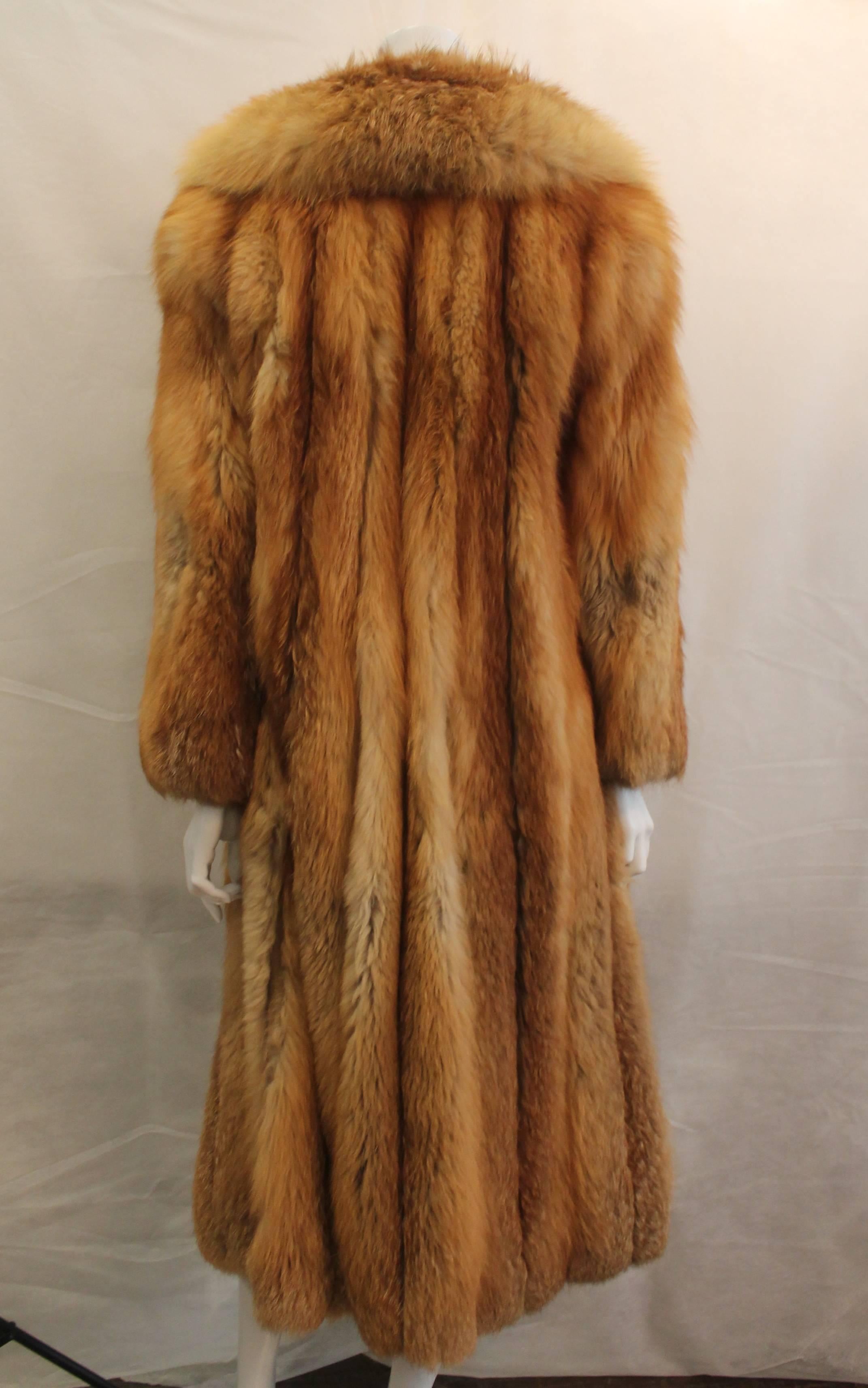 gold fox fur coat