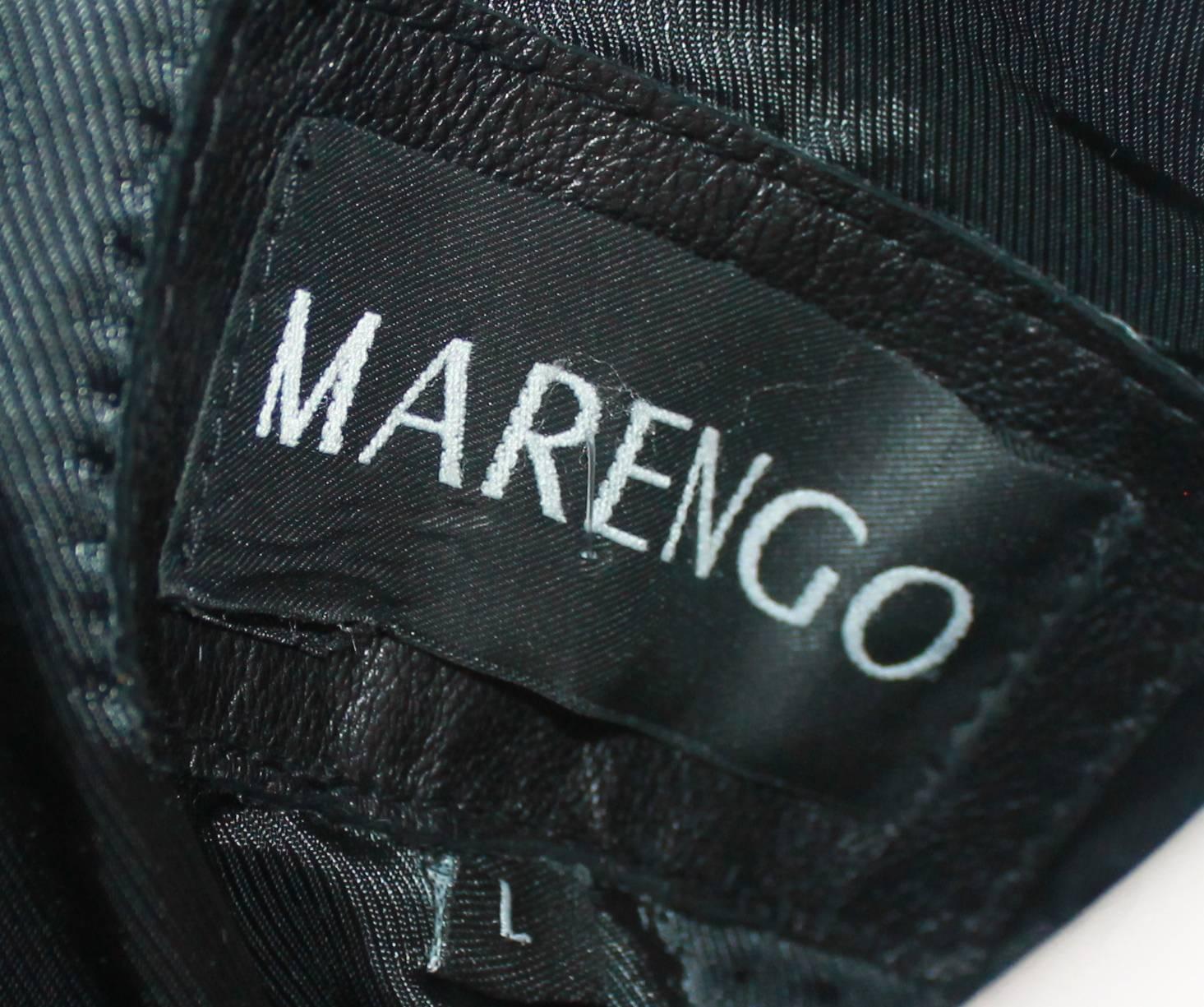Marengo Black Broadtail Collared Full Coat with Belt - L 3