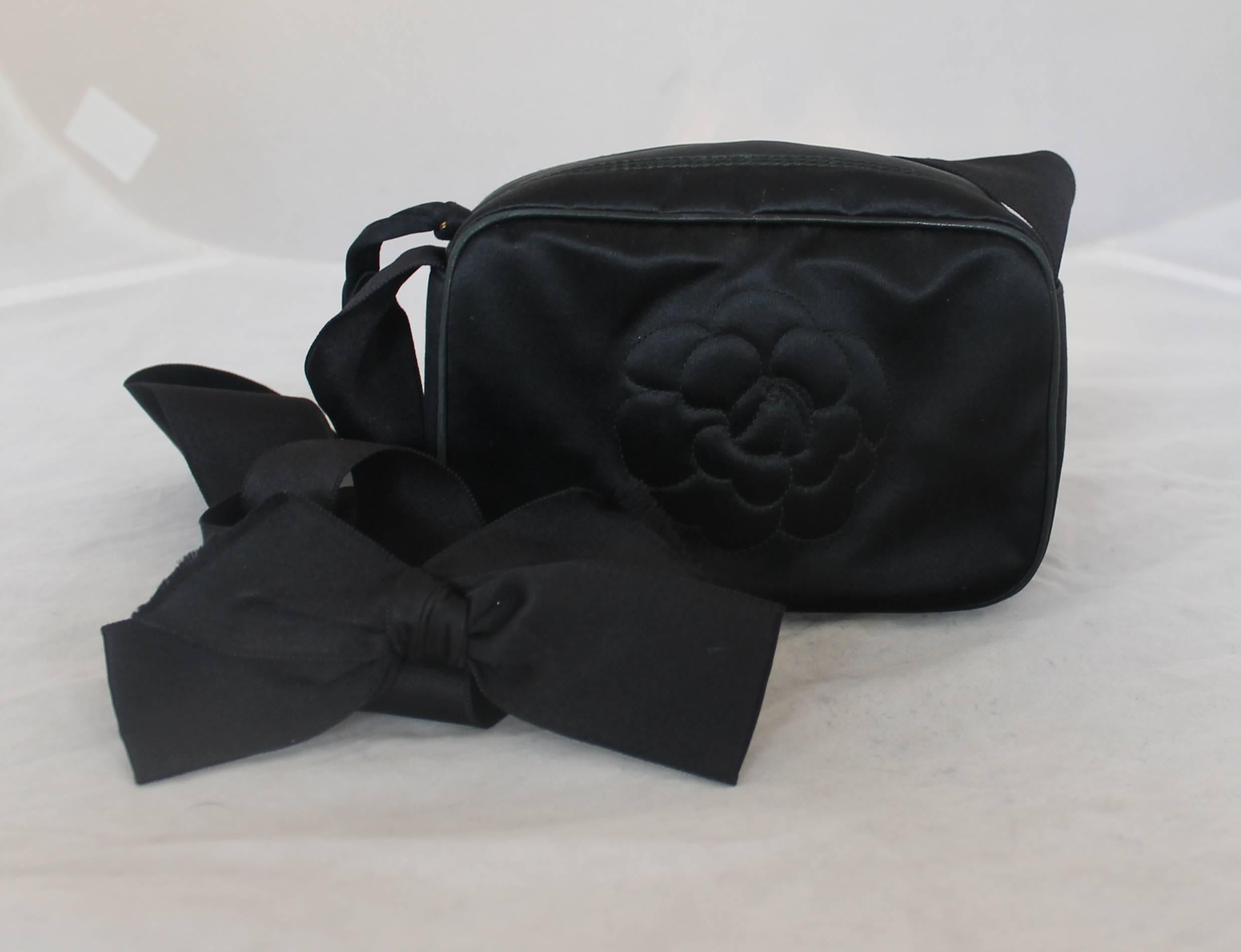 Chanel Black Silk Crossbody 