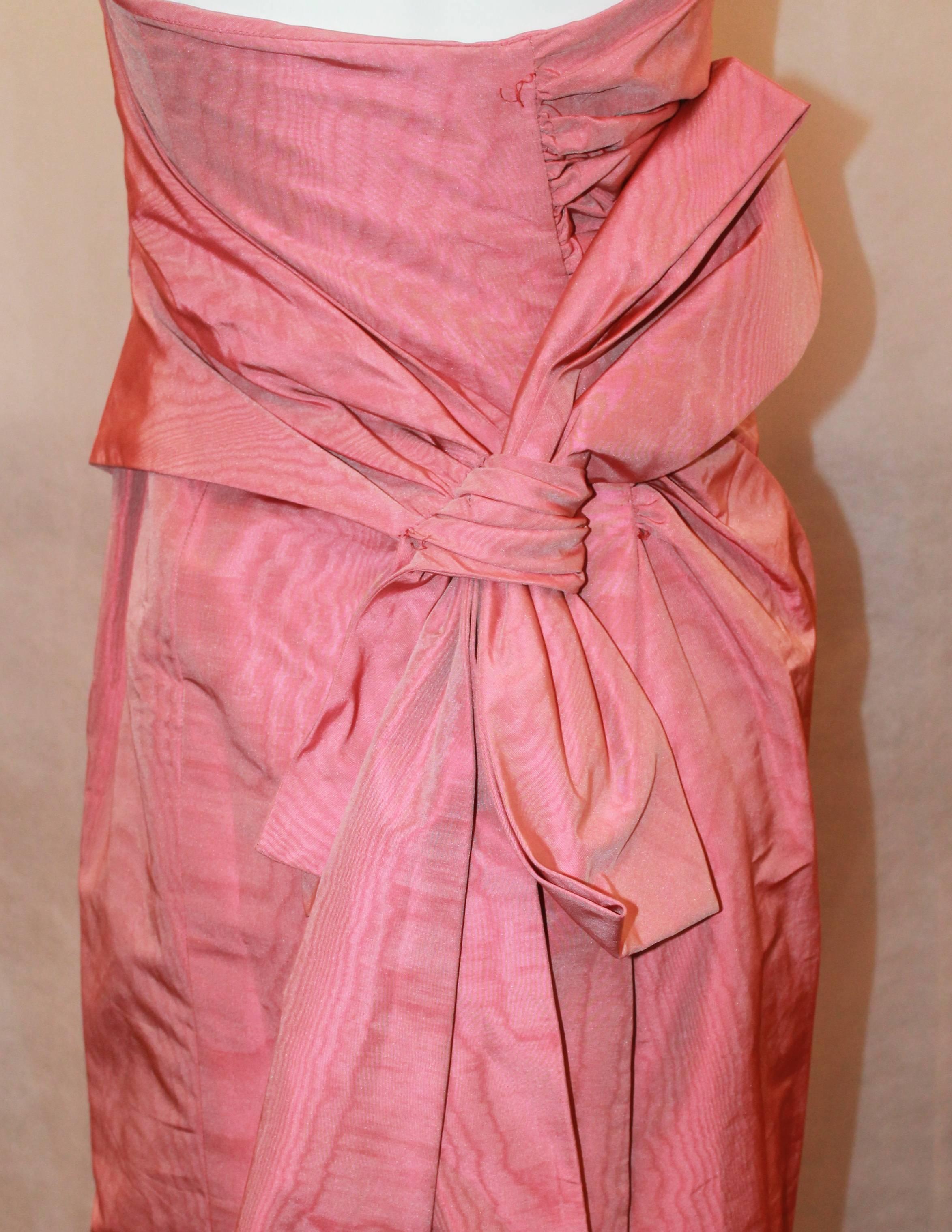carolina herrera pink bow dress