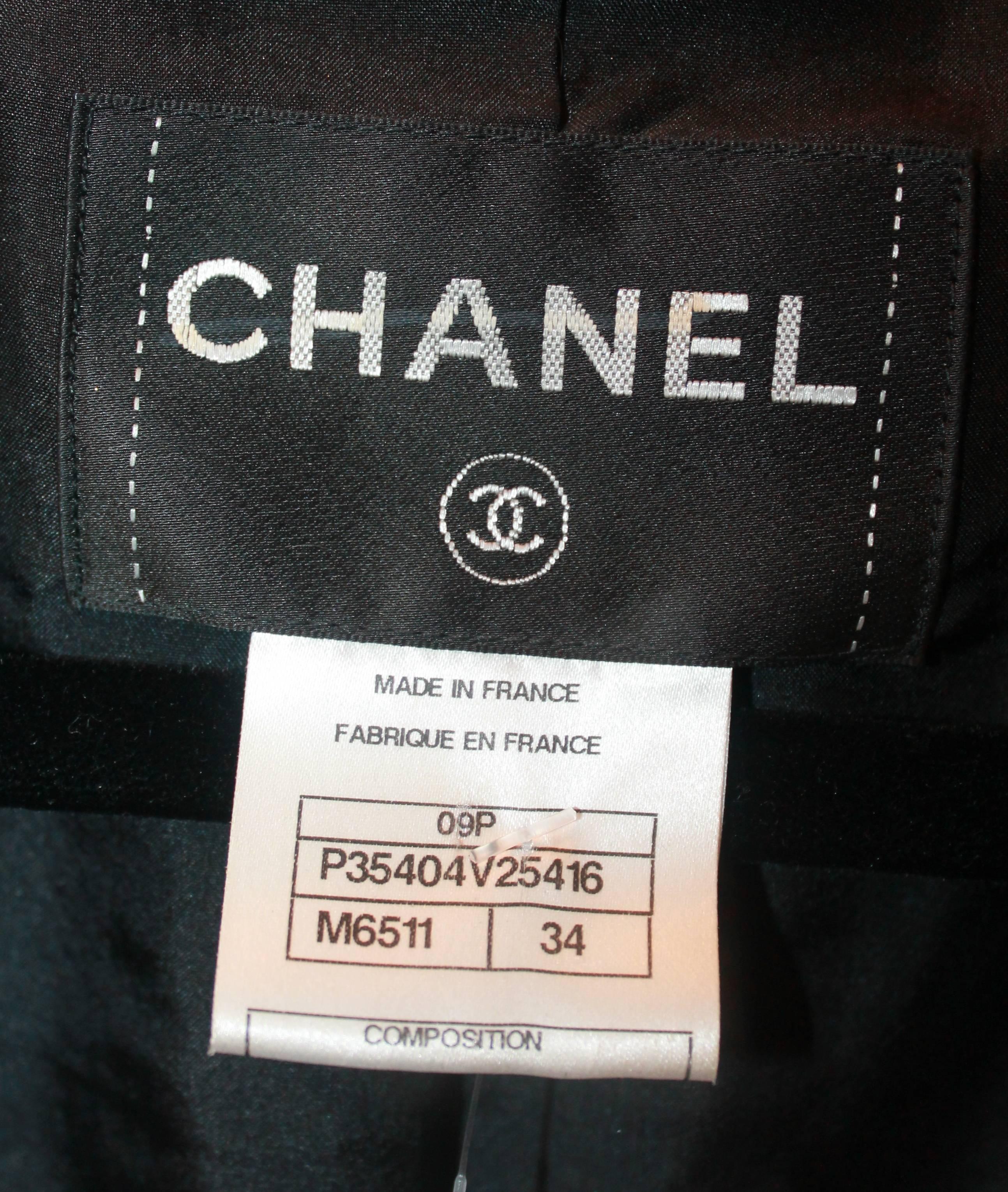 Chanel Navy, White, Pink, & Purple Tweed Short Sleeve Jacket - 34 2
