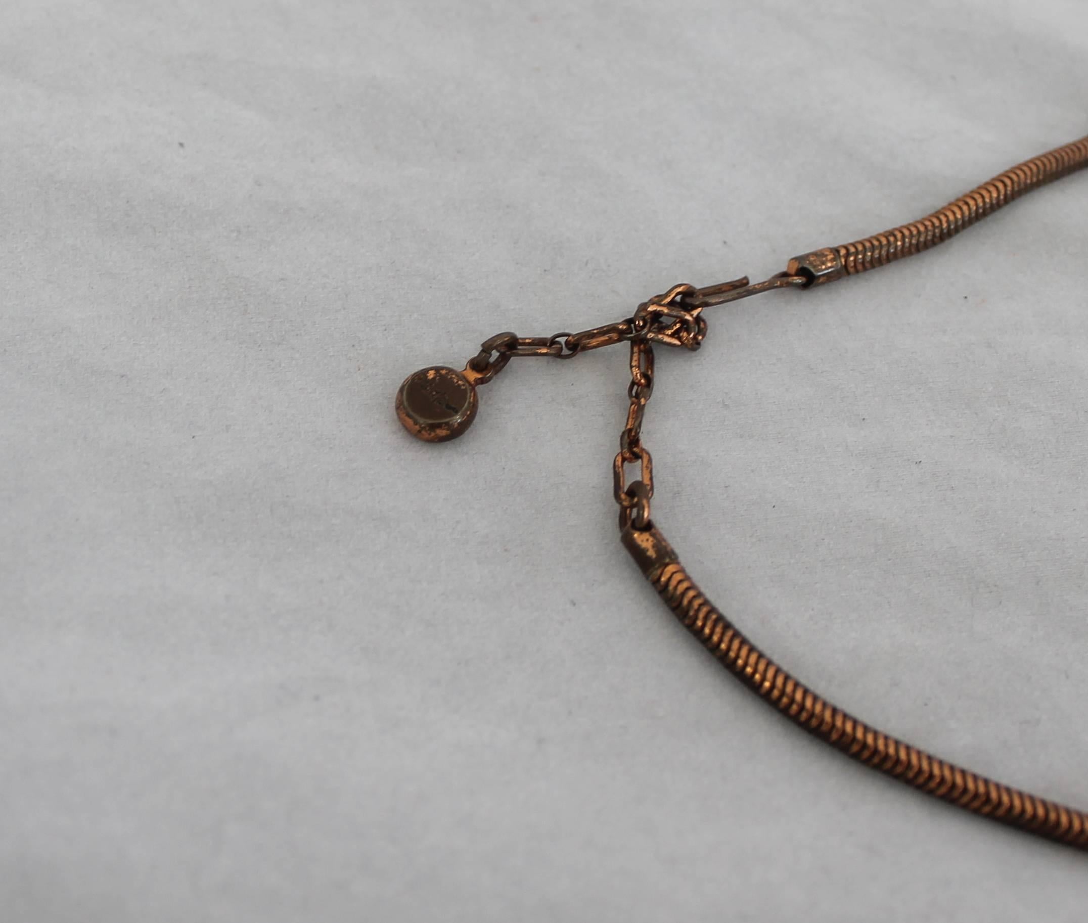 vintage copper necklace