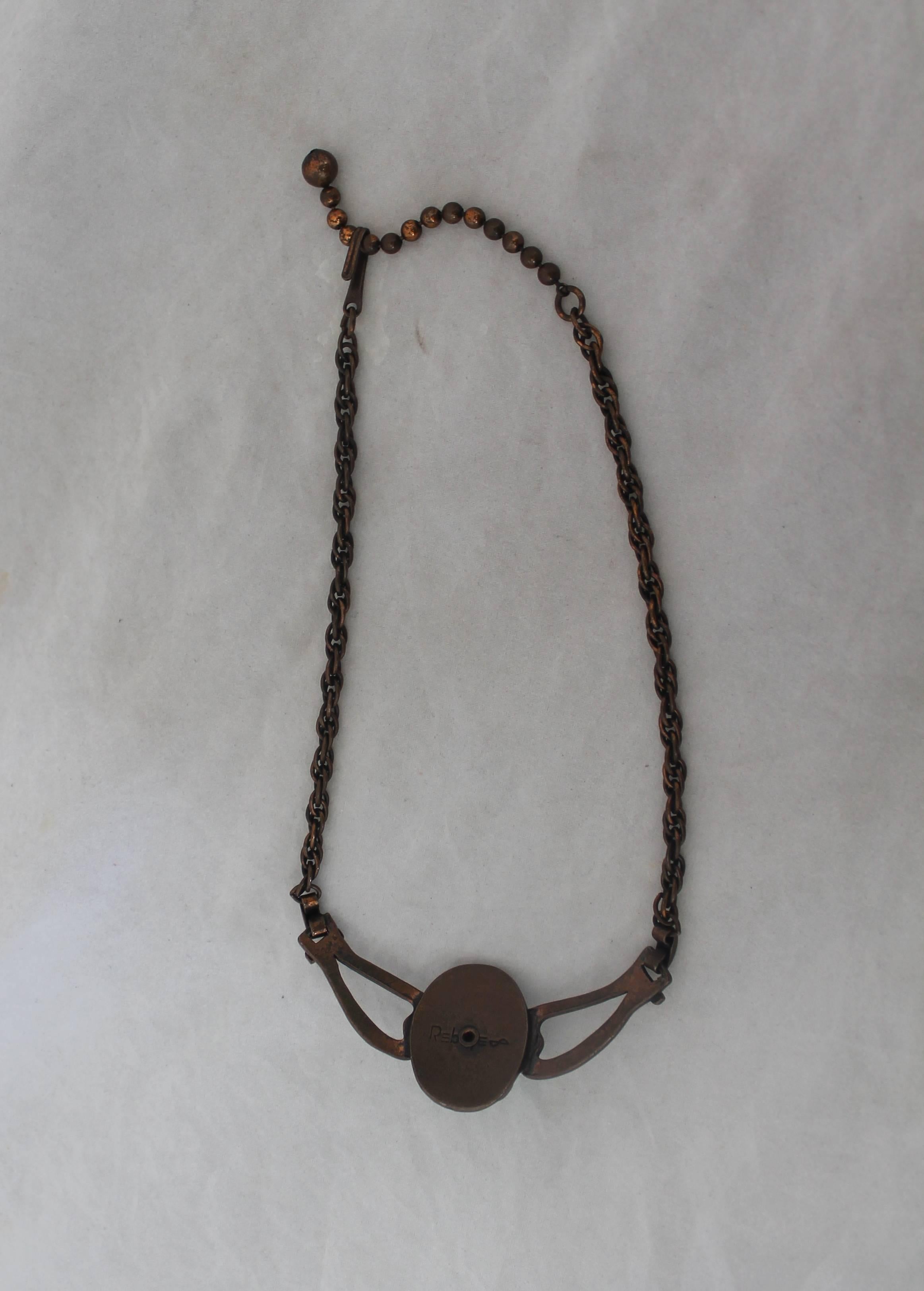 antique copper necklace