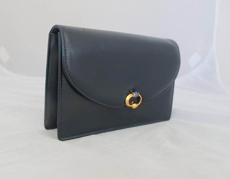 vintage gucci clutch navy