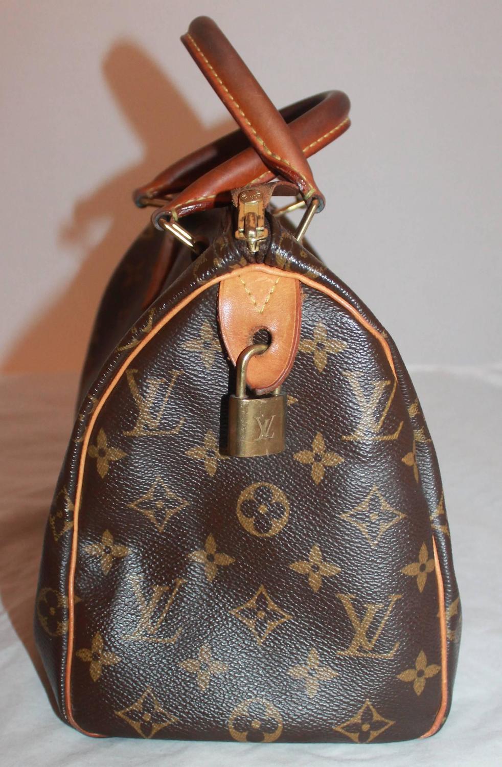 Louis Vuitton Brown Monogram Small Speedy Handbag - Circa 2004 For Sale at 1stdibs