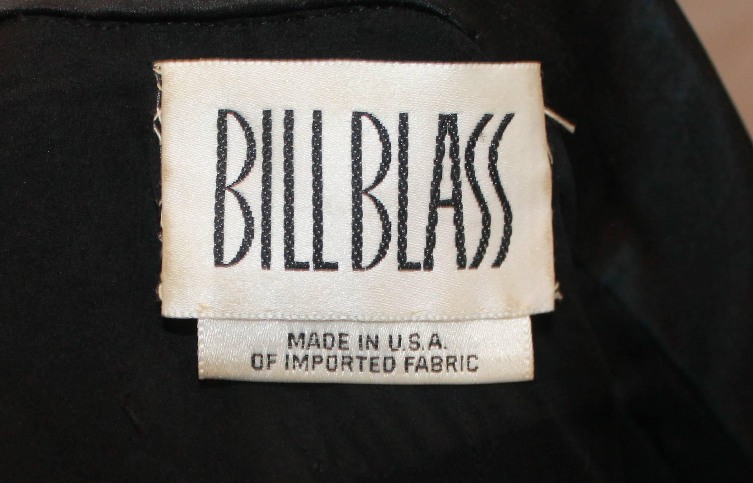 Bill Blass Vintage Black Tuxedo Style Soutache Lace Pant Suit - 8 - Circa 1990's 2