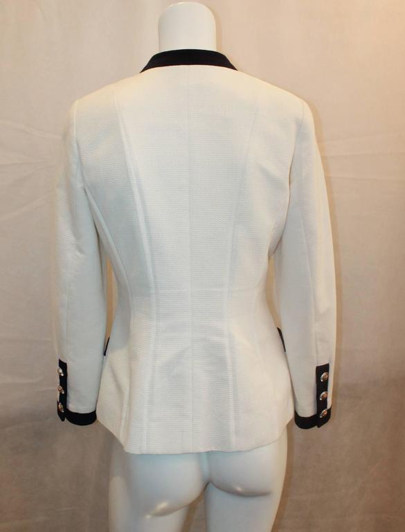 SOLD Chanel Cream Boucle 4 Pocket Jacket 1998C Mother of Pearl Buttons –  Palm Beach Vintage
