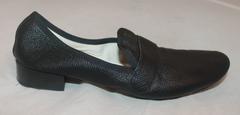 Repetto Black Leather "Michael" Loafer w/ Short Heel - 42