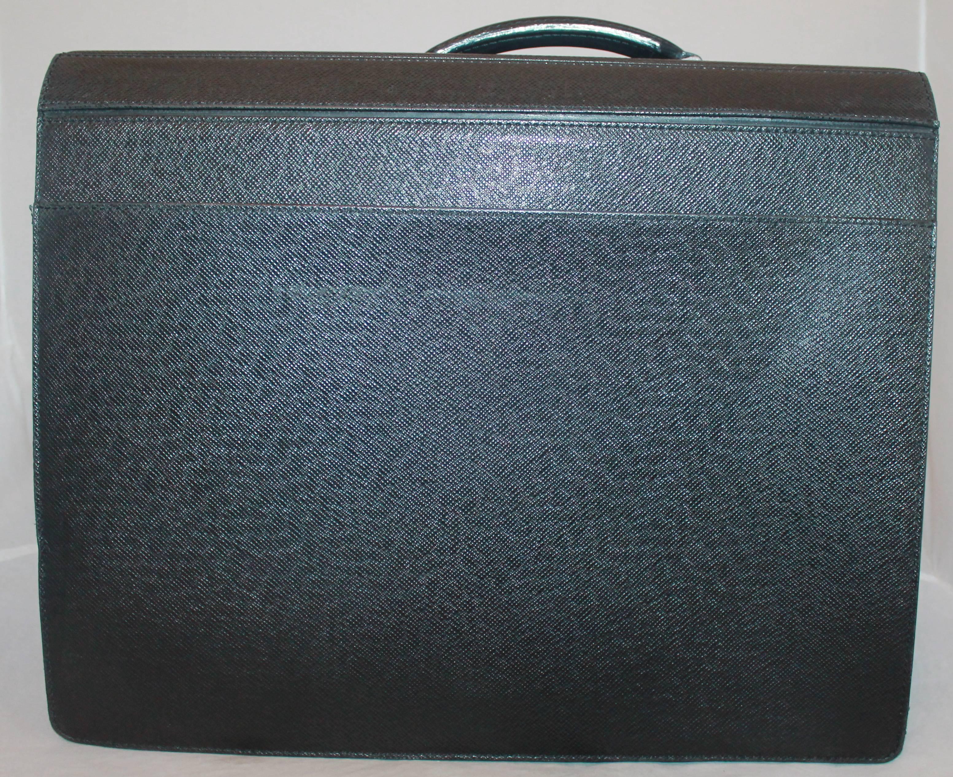 Women's or Men's Louis Vuitton Black Large Briefcase w/ 3 Compartments