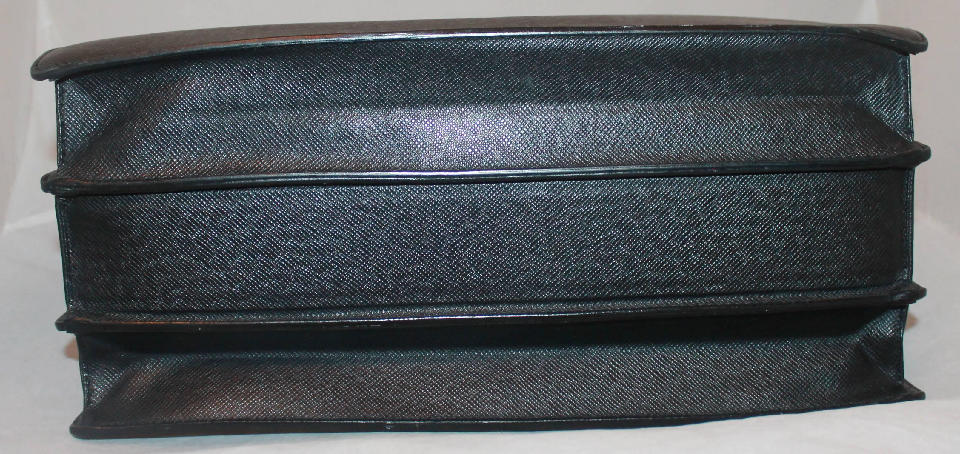Louis Vuitton Black Large Briefcase w/ 3 Compartments 3
