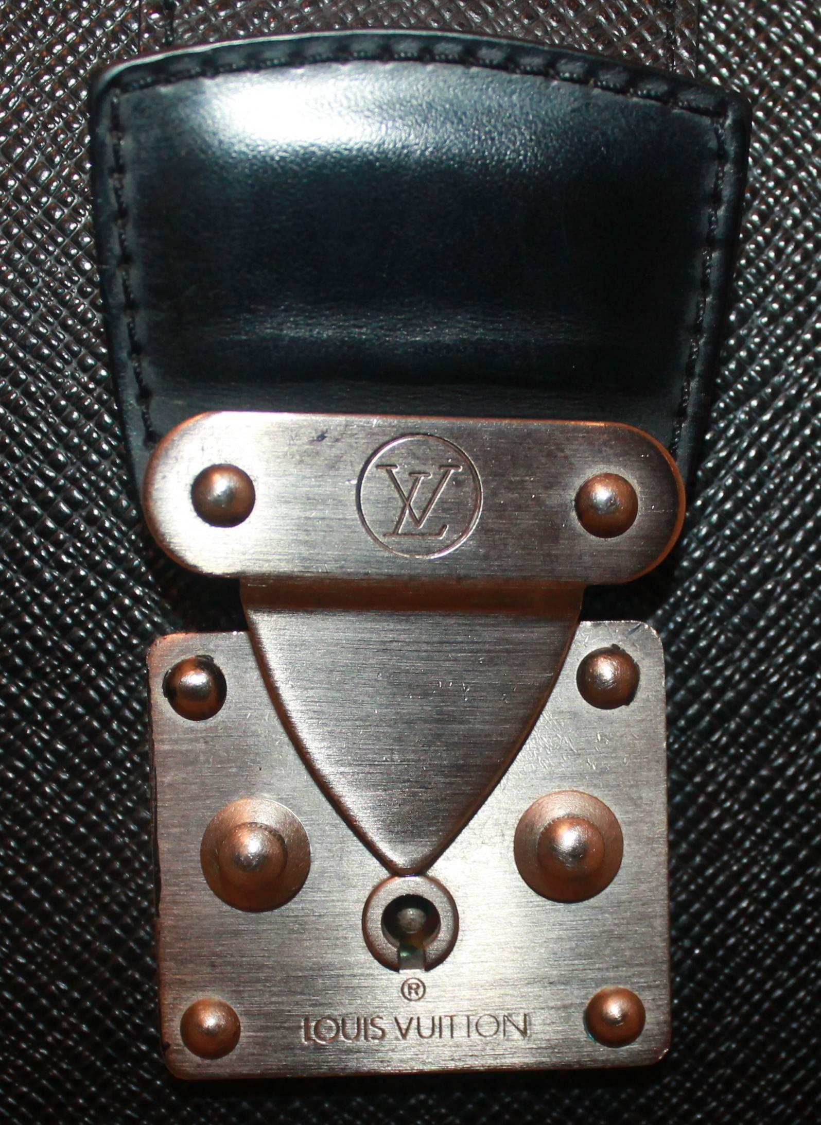 Louis Vuitton Black Large Briefcase w/ 3 Compartments 5