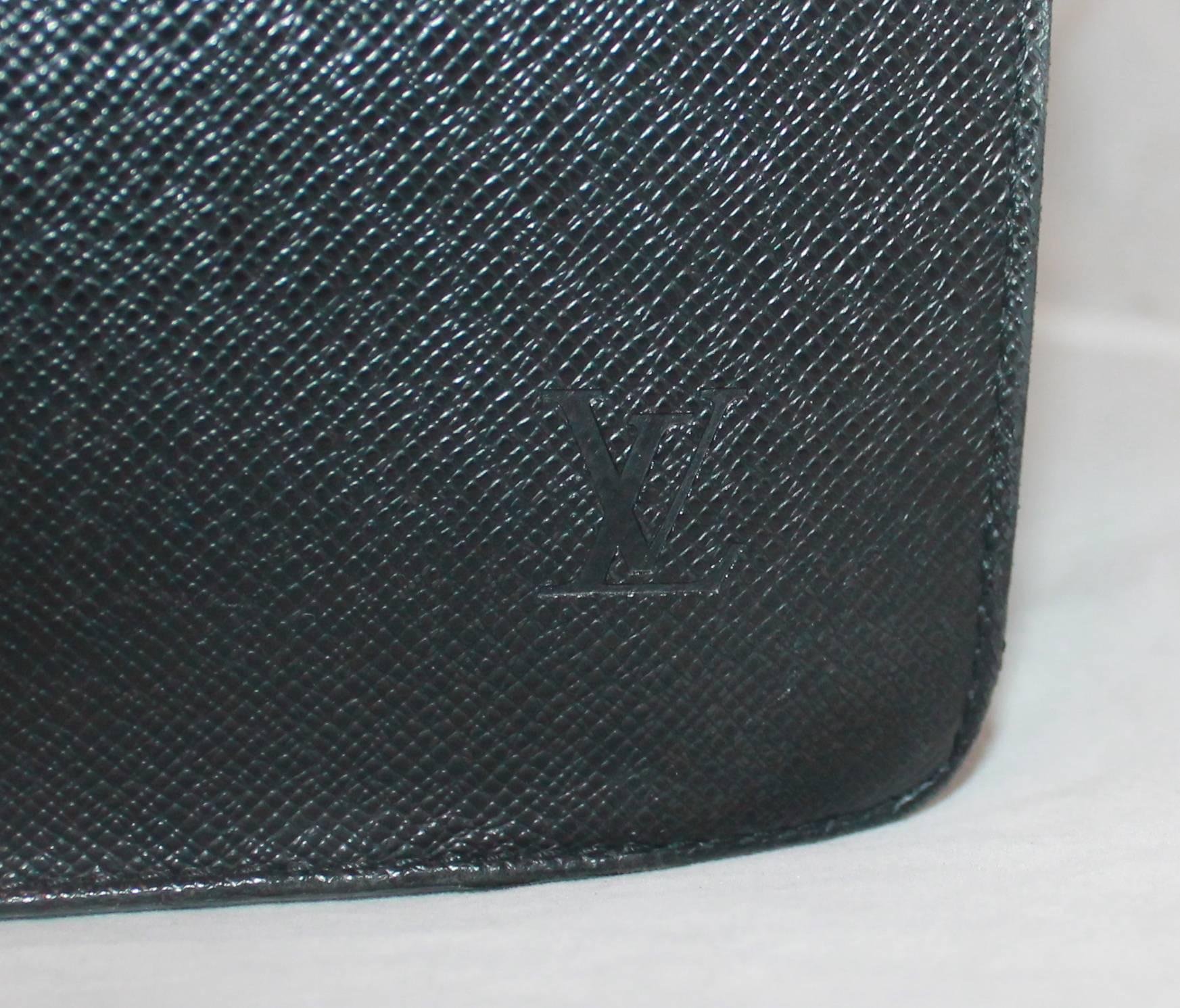 Louis Vuitton Black Large Briefcase w/ 3 Compartments 6