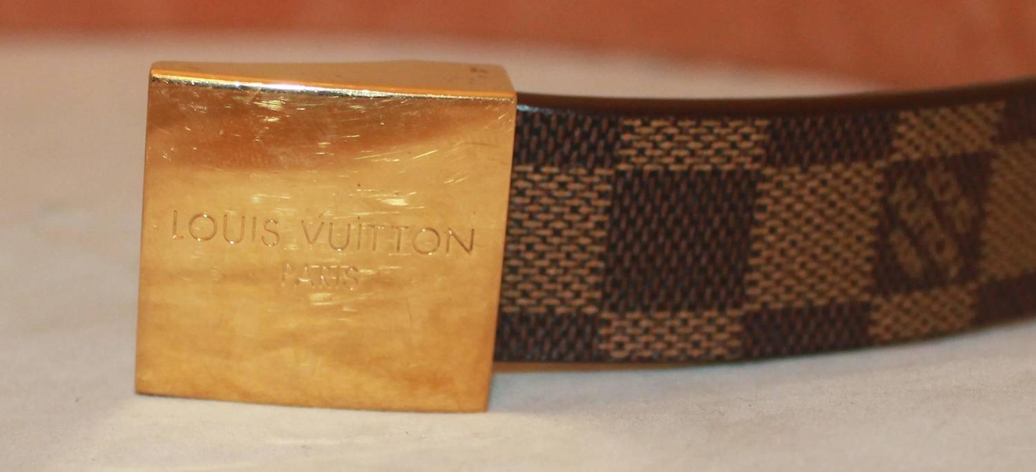 louis vuitton belt brown and gold