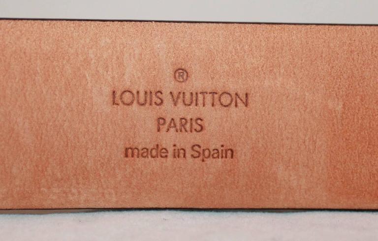 LAstylez — Designer M/L Louis Vuitton Gold Buckle Brown Tan LV Monogram  Unisex Belt