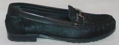 Salvatore Ferragamo Black Pony Hair Loafers w/ Silver Front Buckle - 7AA