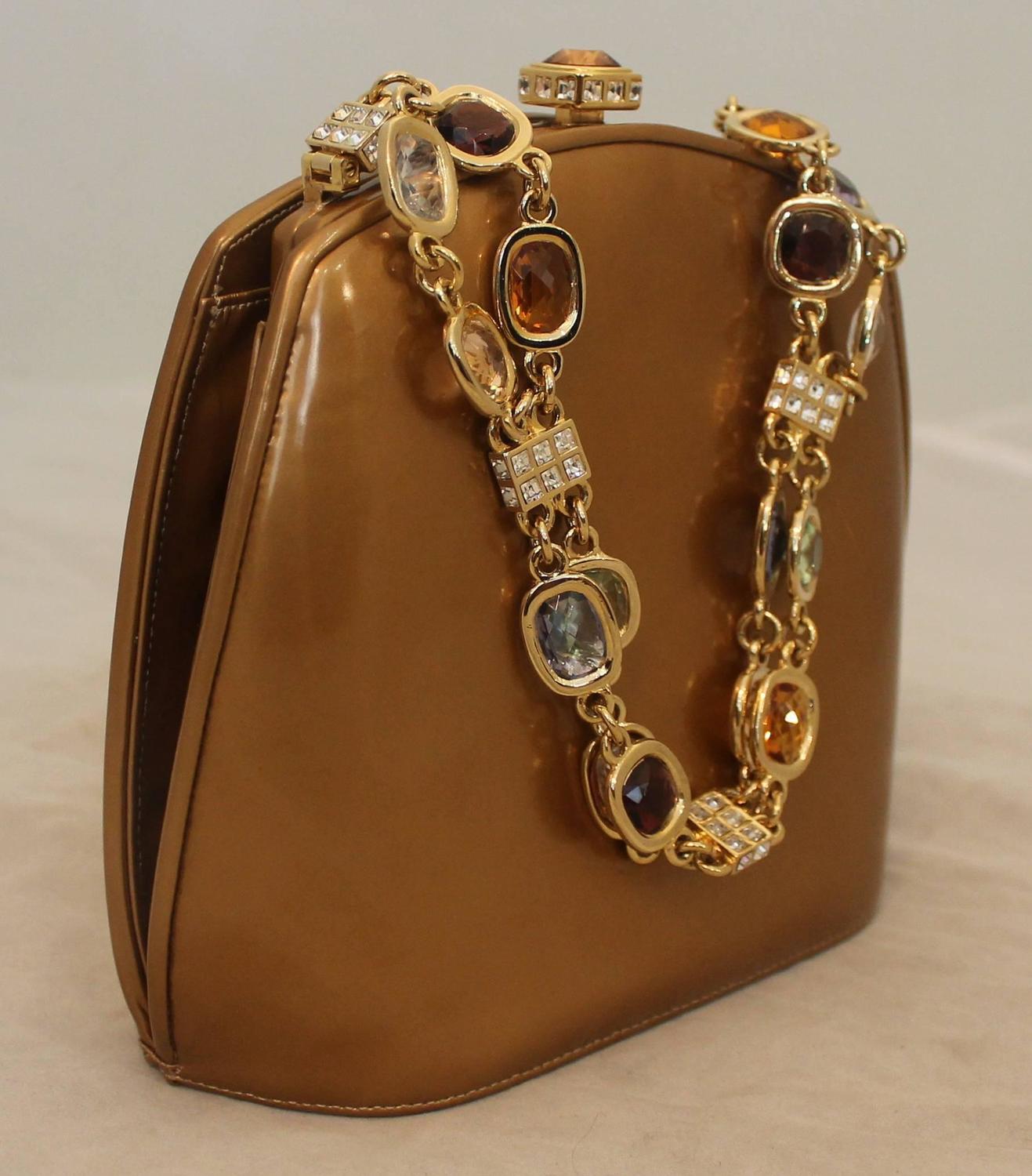 bronze evening purse