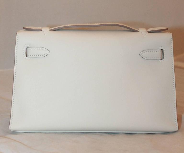Hermes Mini Kelly I Bag CC10 Craie Swift SHW