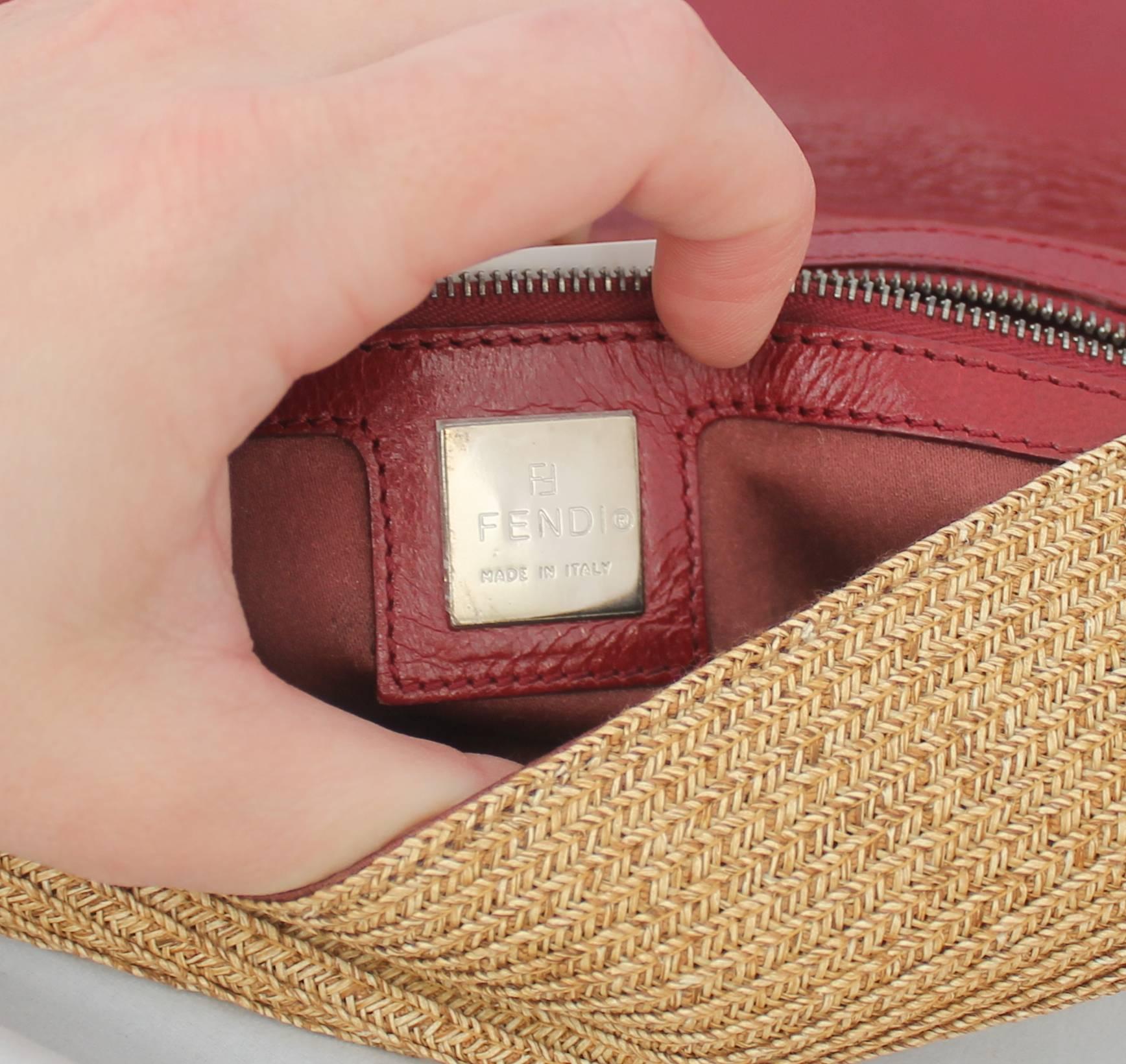 raffia baguette bag