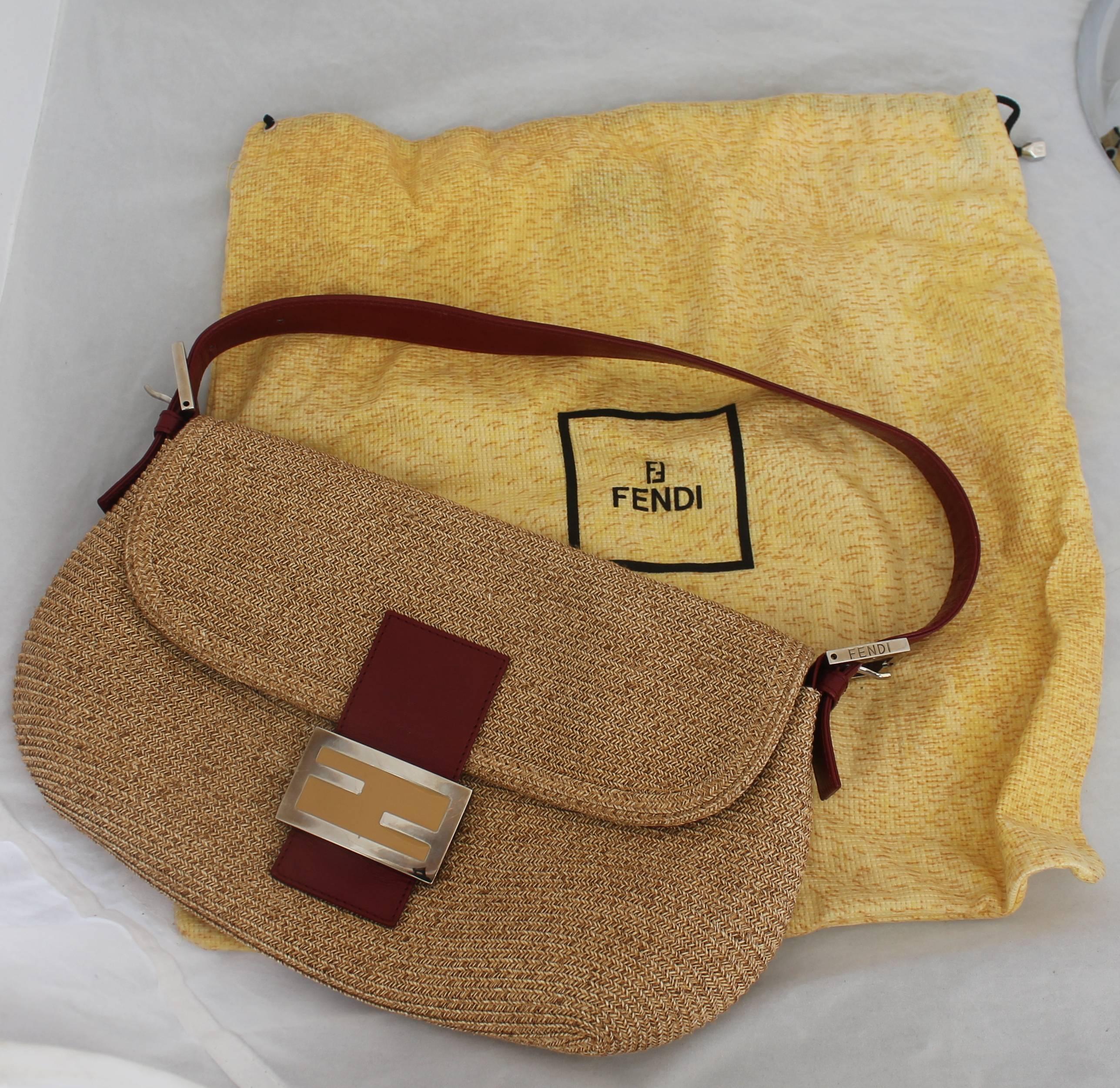 fendi baguette raffia