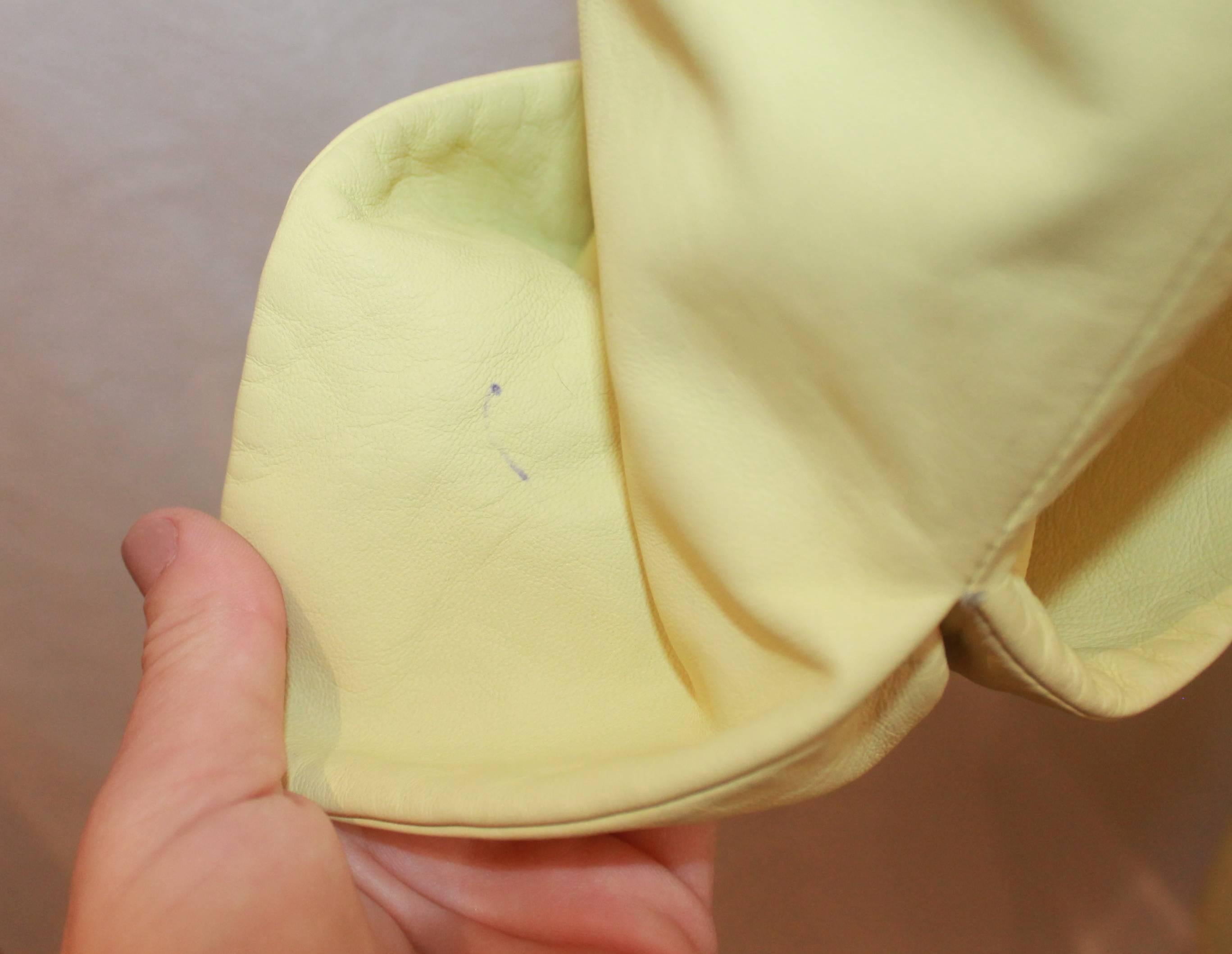 Beige Chanel Chartreuse Lambskin 3/4 Coat - 40 - 04C For Sale