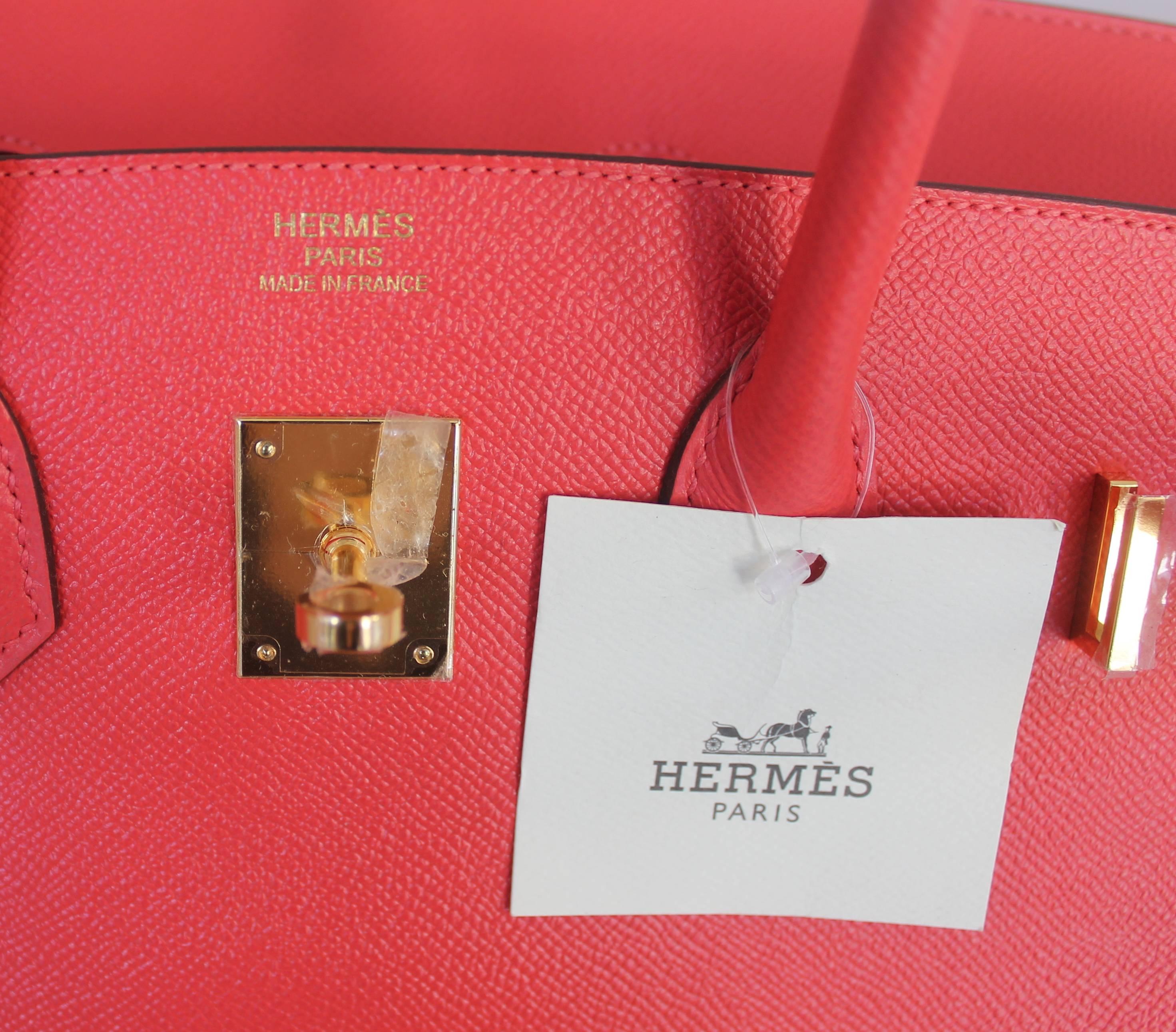 Hermes Rouge Jaipur Epsom 35 cm Birkin Bag - GHW - 2015 - NWT 1
