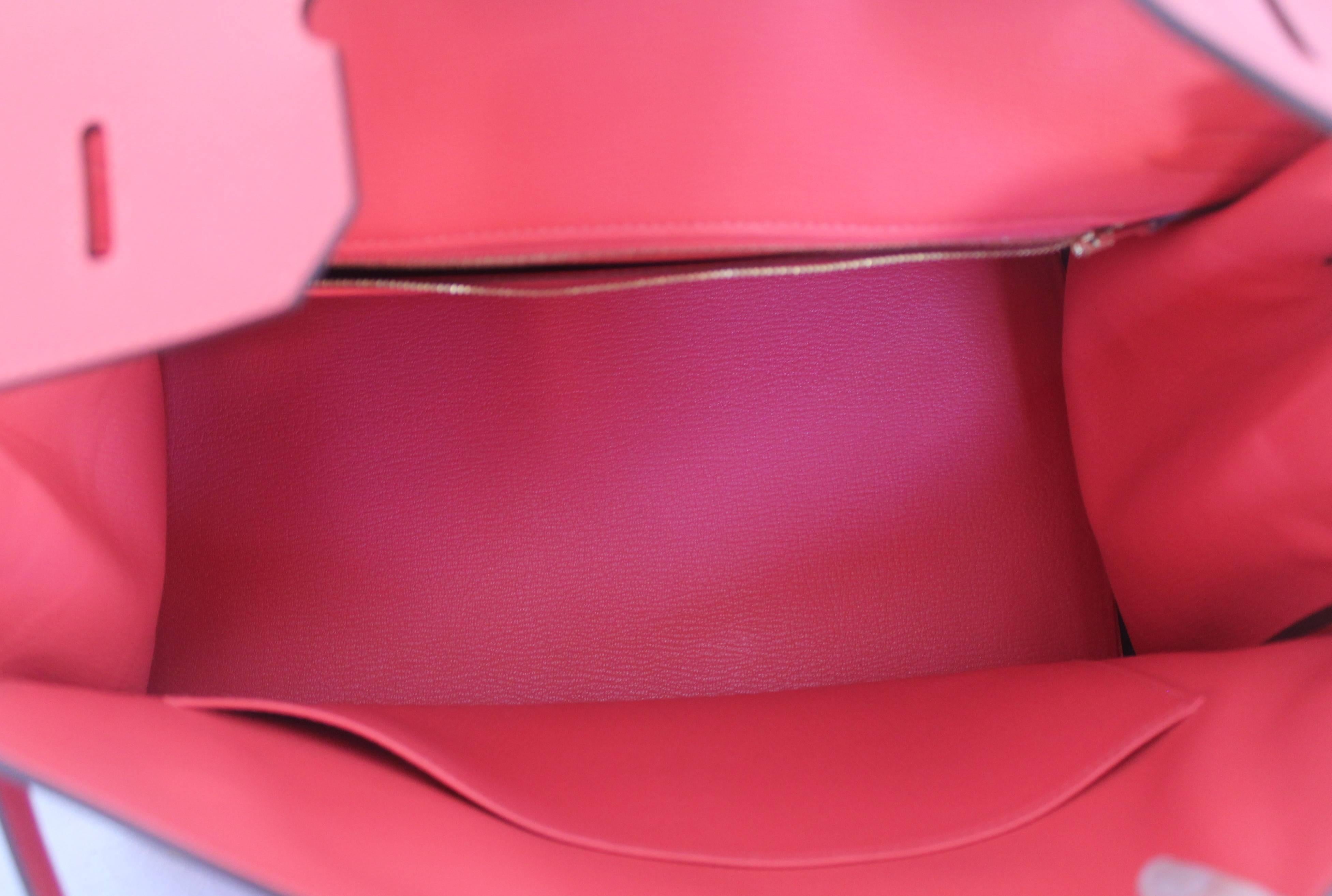 Hermes Rouge Jaipur Epsom 35 cm Birkin Bag - GHW - 2015 - NWT 3