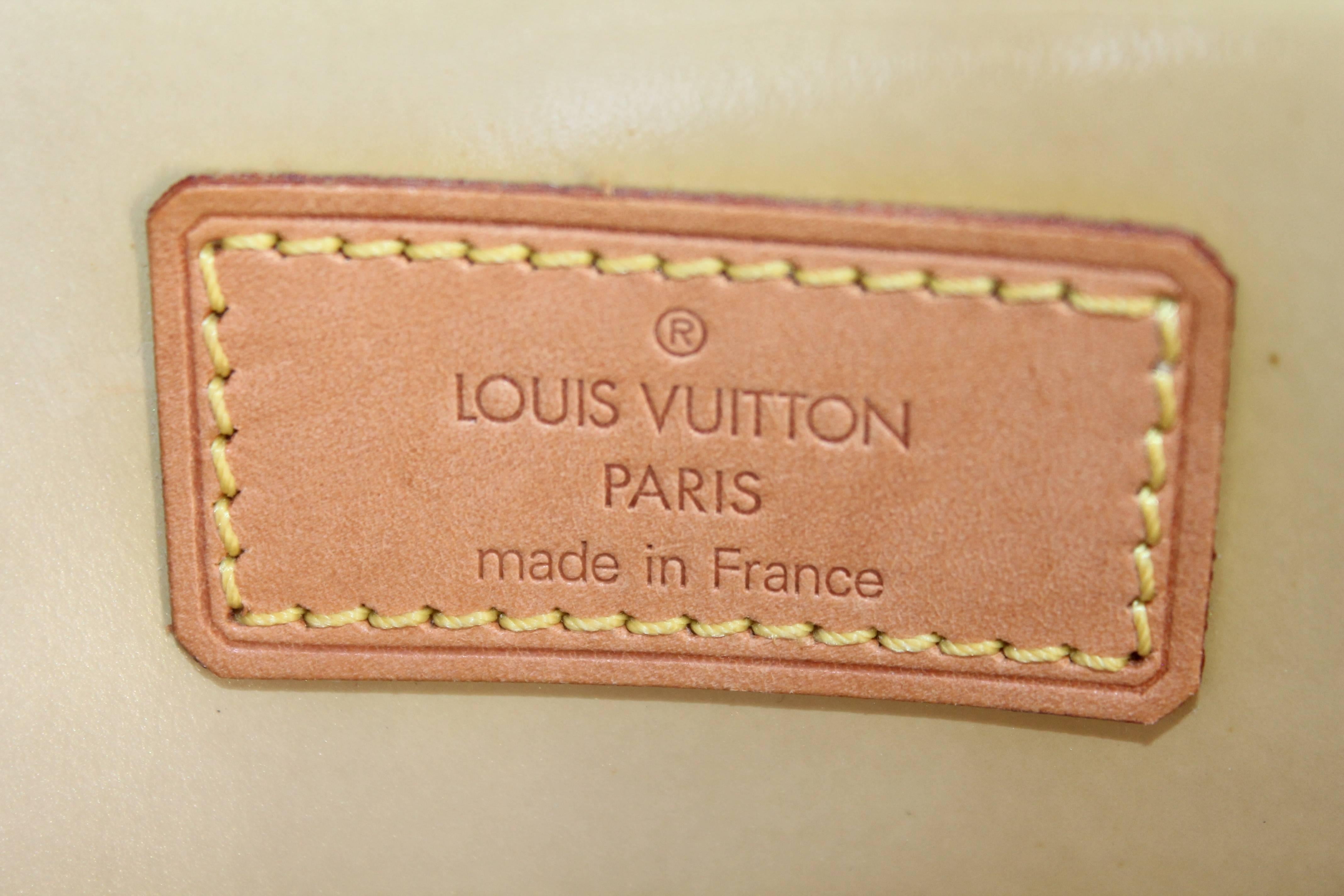 Brown Louis Vuitton Mustard Vernis Reade MM Long Tote - circa 2001 