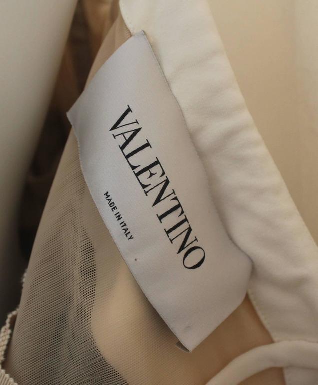 Valentino Ivory and Black Bow Bodice Gown - 8 at 1stDibs