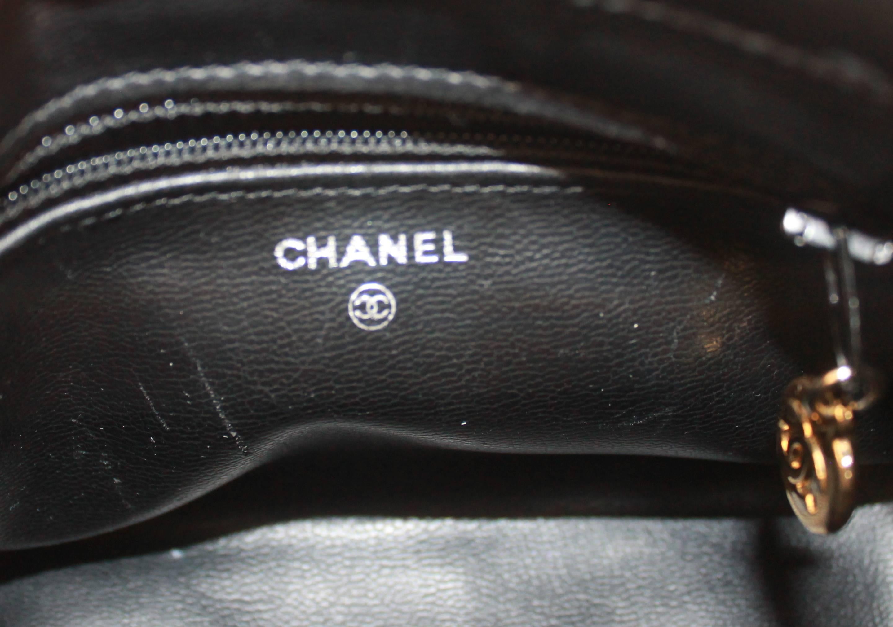 Chanel Black Patent Leather Makeup Case - GHW - Circa 1997 1