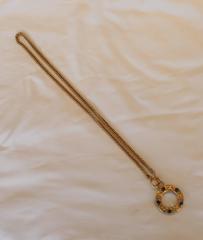 Chanel Gold and Blue Gripoix Magnifying Necklace - 1986 - Very Rare