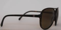 Chanel Tortoise Aviator Glitter Lens Sunglasses