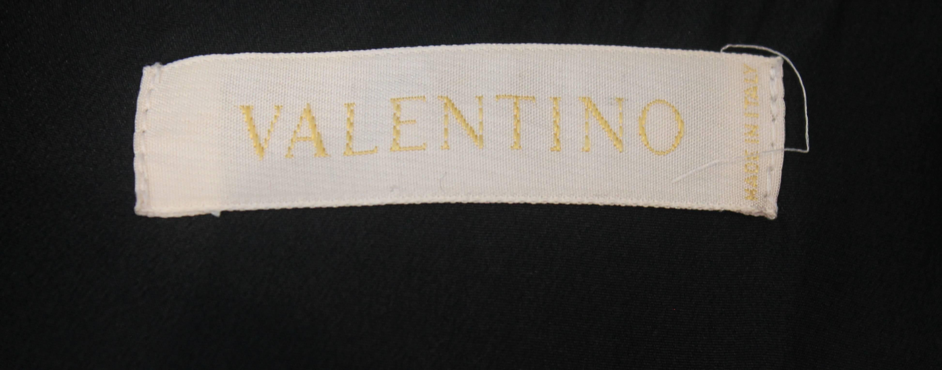 Valentino Black Linen Sleeveless Dress with Grommet Belt - 6 1