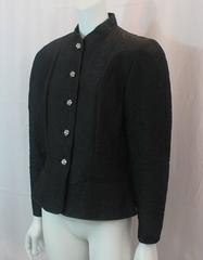 Guy Laroche 1980's Black Silk Blend Evening Jacket - Size 40