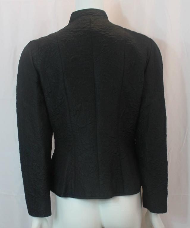 Guy Laroche Vintage Black Silk Blend Evening Jacket - 40 - circa 1980s ...