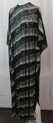 Libertine Black and Gold Silk Chiffon Caftan with Rhinestones - OS