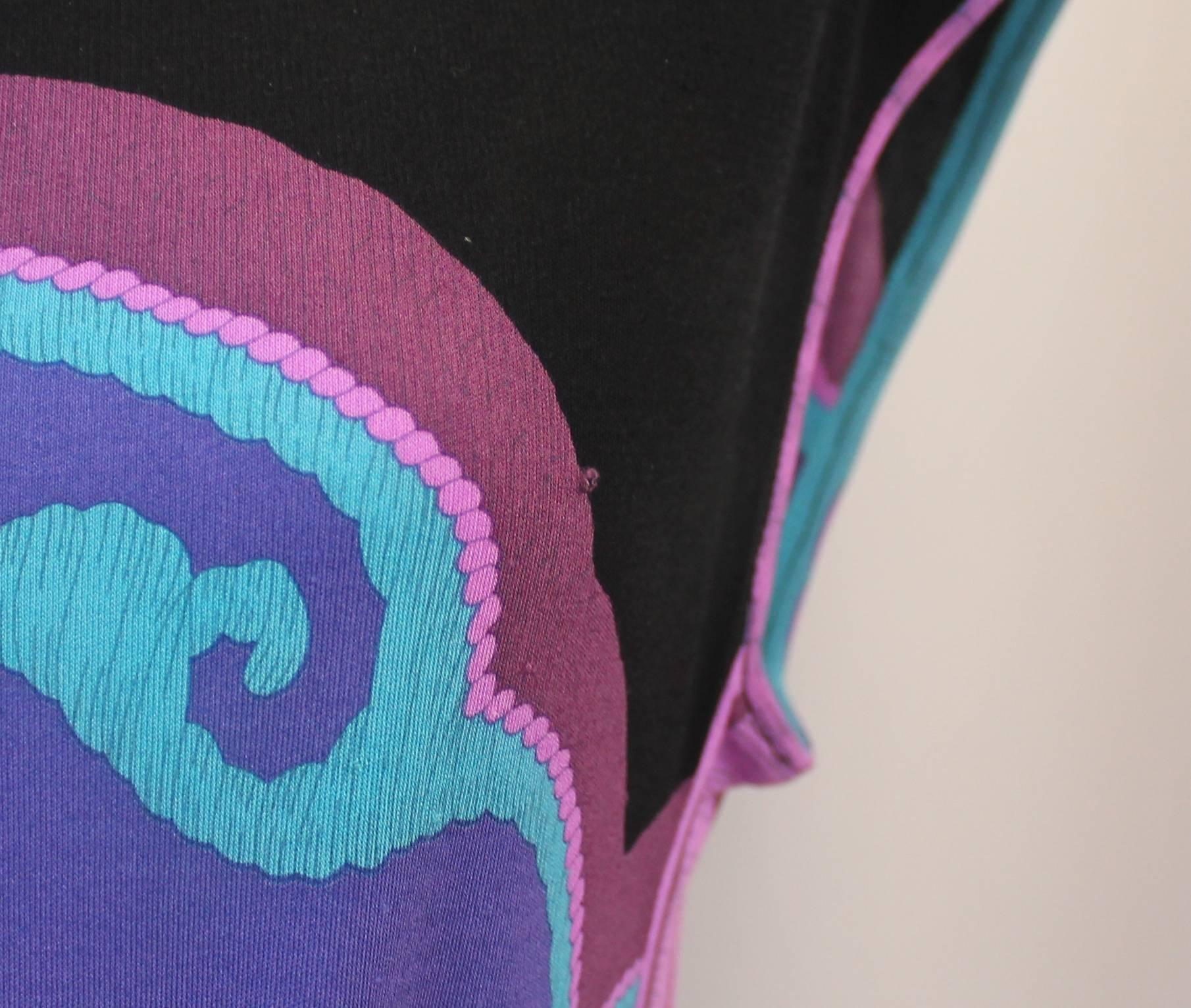 Women's Leonard Multi-Colored Silk Jersey Moroccan Print Sleeveless Dress - 36