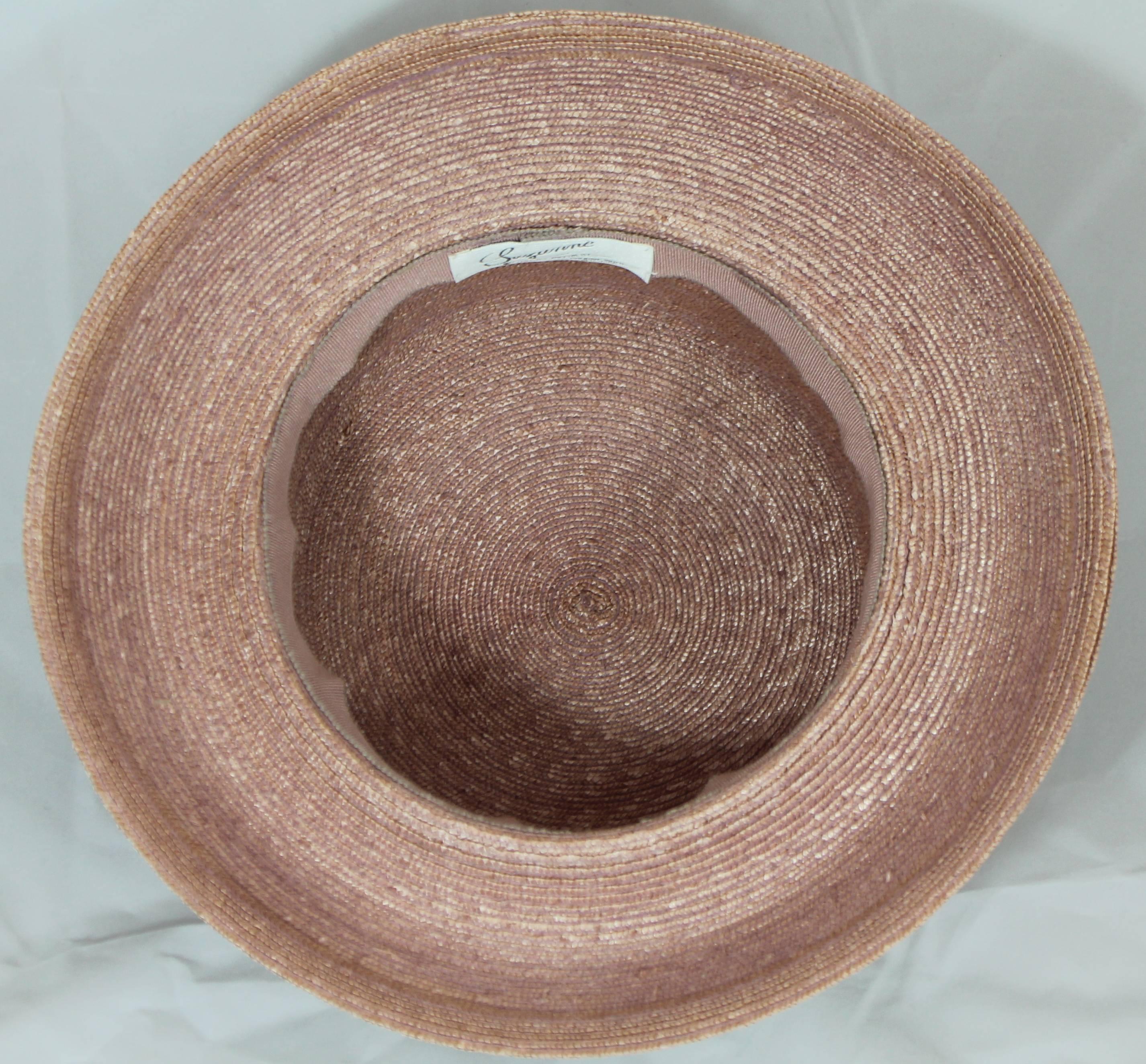 Women's Suzanne Couture Millinery Blush Straw Hat