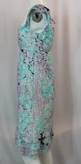 Emilio Pucci Floral Printed Pastel Blue and Lavender Cotton Dress - 4