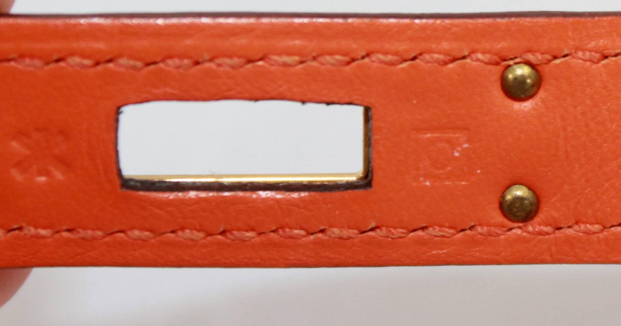Hermes Orange Chevre de Coromandel 31cm Kelly Cut - GHW - Q 4