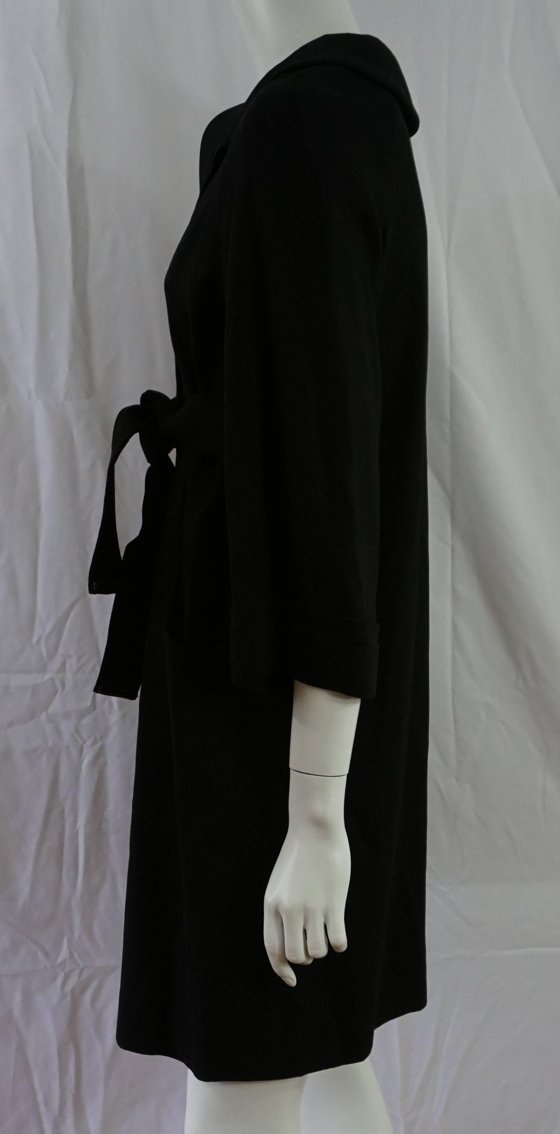 Gucci Black Coat Dress - 42 - NWT In New Condition In West Palm Beach, FL